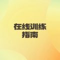 在线训练指南