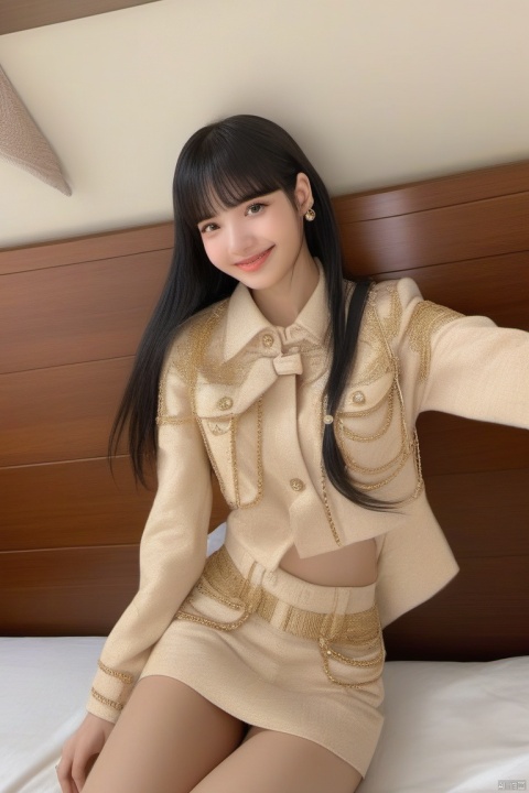 (full body),8K, smile, super detailed,Pubic hair,
,masterpiece, best quality,1girl, solo, black hair, realistic, looking at viewer, black eyes, long hair, closed mouth, full body
,lalalalisa_m