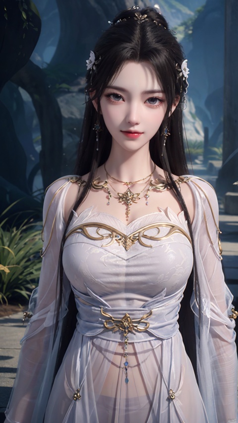  1girl, mischevious smile, perfect body, scenery, sharp focus, best quality, masterpiece, detailed outfit, illustration, perfect eyes, finely detailed beautiful anime eyes, realistic skin, intricate details, best lighting, depth of field, ultra high resolution,cowboy_shot, dynamic pose, dynamic angle,