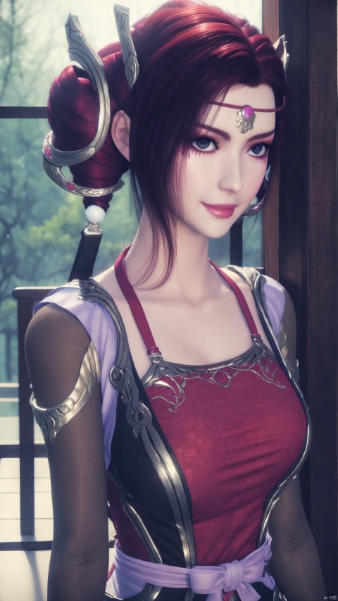 ningwei,1girl, mischevious smile, cowboy_shot, vibrant colors, perfect body, vivid colors, scenery, sharp focus, best quality, masterpiece, detailed outfit, illustration, perfect eyes, finely detailed beautiful anime eyes, realistic skin, intricate details, best lighting, depth of field, ultra high resolution,