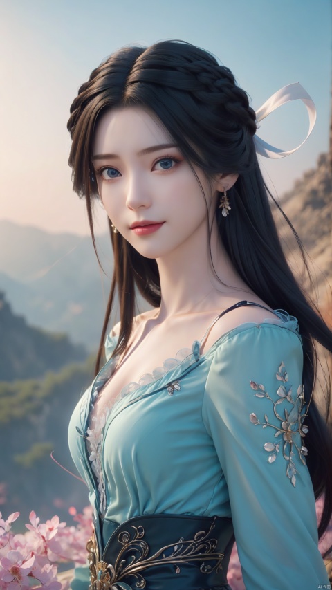 1girl, mischevious smile, cowboy_shot, vibrant colors, perfect body, vivid colors, scenery, sharp focus, best quality, masterpiece, detailed outfit, illustration, perfect eyes, finely detailed beautiful anime eyes, realistic skin, intricate details, best lighting, depth of field, ultra high resolution,