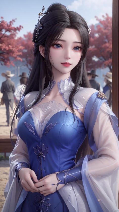  1girl, mischevious smile, perfect body, scenery, sharp focus, best quality, masterpiece, detailed outfit, illustration, perfect eyes, finely detailed beautiful anime eyes, realistic skin, intricate details, best lighting, depth of field, ultra high resolution,cowboy_shot, dynamic pose, dynamic angle,