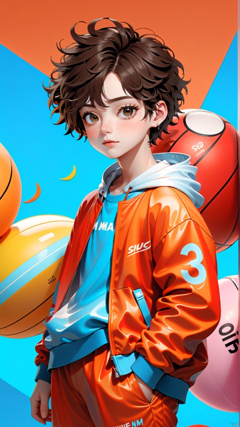  Realistic 3D cartoon style rendering, boys, summer trendy fashion clothing, colorful sportswear, new trendy portraits, fashionable illustrations, vibrant colors, neon realism, made by pop Mart, glossy and delicate, clean background, 3D rendering, OC rendering, 8K, sdmai, wmchahua