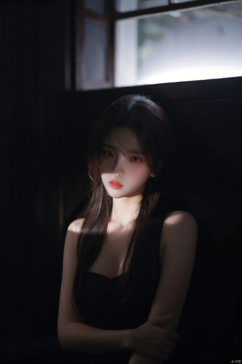  1girl,in the dark,deep shadow, yangchaoyue
