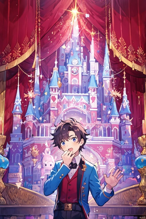  In a magic castle stands a cute boy