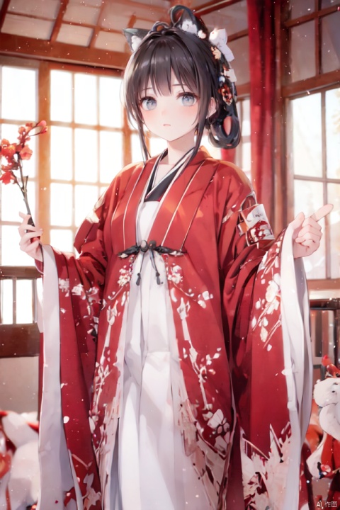 masterpiece, best quality, ultra high res; busty, hanfu