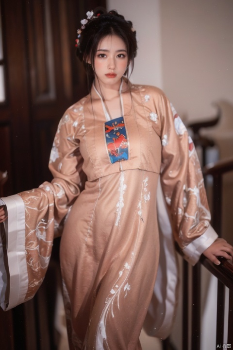 masterpiece, best quality, ultra high res, a breathtakingly beautiful woman with a curvaceous figure,, chinese clothes