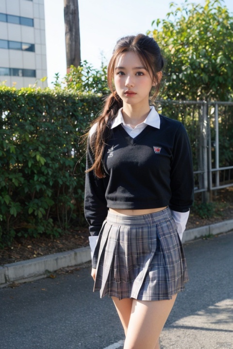 masterpiece,best quality,ultra high res,school uniform,plaid skirt,JKseifuku:1.2, school uniform,JKseifuku