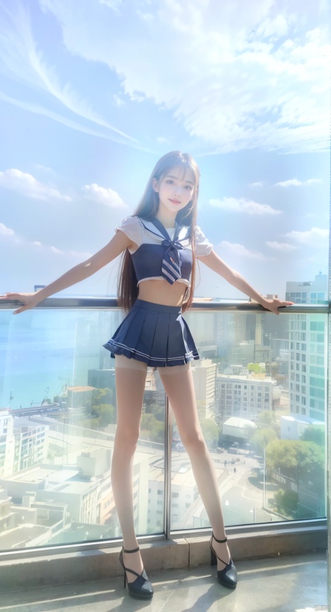  jk_lure_dress3,8k,(realistic:1.1), (photorealistic:1.1), (masterpiece:1.1), (best quality:1.1), RAW photo, highres, ultra detailed, High detail RAW color photo,professional photograph,masterpiece, best quality,realistic,1girl,low_key,solo,lighting,Bangs, straight hair ,full body,standing,abroad,arcade, beautiful detailed eyes,natural lighting,, (detailed face:1.2),extremely beautiful face,sweet smile, long legs, slim heels,Short skirt, bodice, sailor senshi uniform, pantyhose,