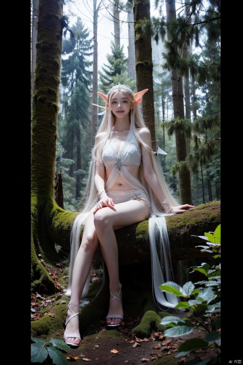  DSLR, (Good structure), HDR, UHD, 8K, A real person,era elf,(giant elves sit on the treetops:1.2),(snowflakes:1.4),,enchanting beauty,(fantasy),(elf mother tree),(world tree),ethereal glow,pointed ears,delicate facial features,long elegant hair,mystical ambiance,soft lighting,tranquil expression,harmonious with nature,subtle magical elements,serene,dreamlike quality,pastel colors,,,(castle),, jingling, silver hair,