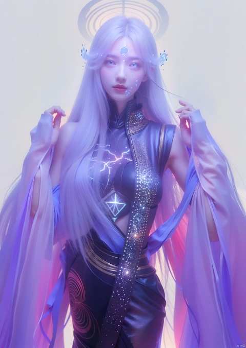  (1girl), light and shadow, wabstyle, glowing, white hair, long hair, wind, two-tone body, two-tone hair, (put nothing on:1.8),cleavage, shine tatoo, upper body, (photorealistic:1.4), flash, cinematic angle, mysterious, magical, obsidain, backlighting, fluctuation, 8k, photo, red, translucent, X-ray, goddess, (chakra:1.2),dress, glowing body, elegant, ntricate details, highly detailed,cinematic, dimmed colors, dark shot, muted colors, film grain, depth blur, blurry background dof, bokeh, realistic, realistic skin, Newspaper wall, huge filesize,newspaper