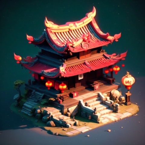 ((masterpiece,best quality)),(8k, best quality, masterpiece:1.2),game icon institute,Golden Lantern Palace in the night sky, animals and humans, rabbit core, traditional craftsmanship, dragon flying in front of the night scene, with nostalgic charm, Buddhist art and architectural style, 2D game art, Martin Anssing style, edited illustration style, pink and light gold, anime art, Auguste von Petenkofen, Buddhist art and architecture, detailed world architecture, animal depiction, golden light, traditional essence