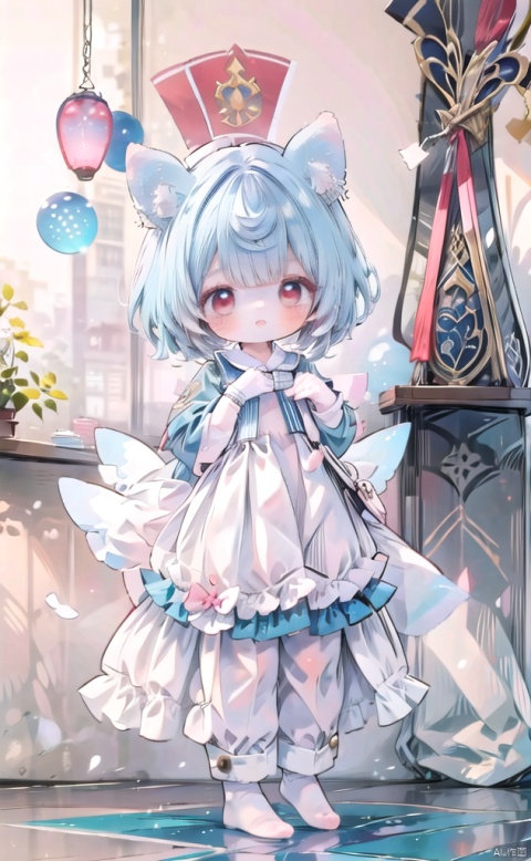  best_quality, extremely detailed details, simple,clean_picture, loli,1_girl,solo,((full_body)),
pretty face,extremely delicate and beautiful girls,(beautiful detailed eyes),red_eyes,blue_hair,animal_ears,segewen, , segewen, cutegui