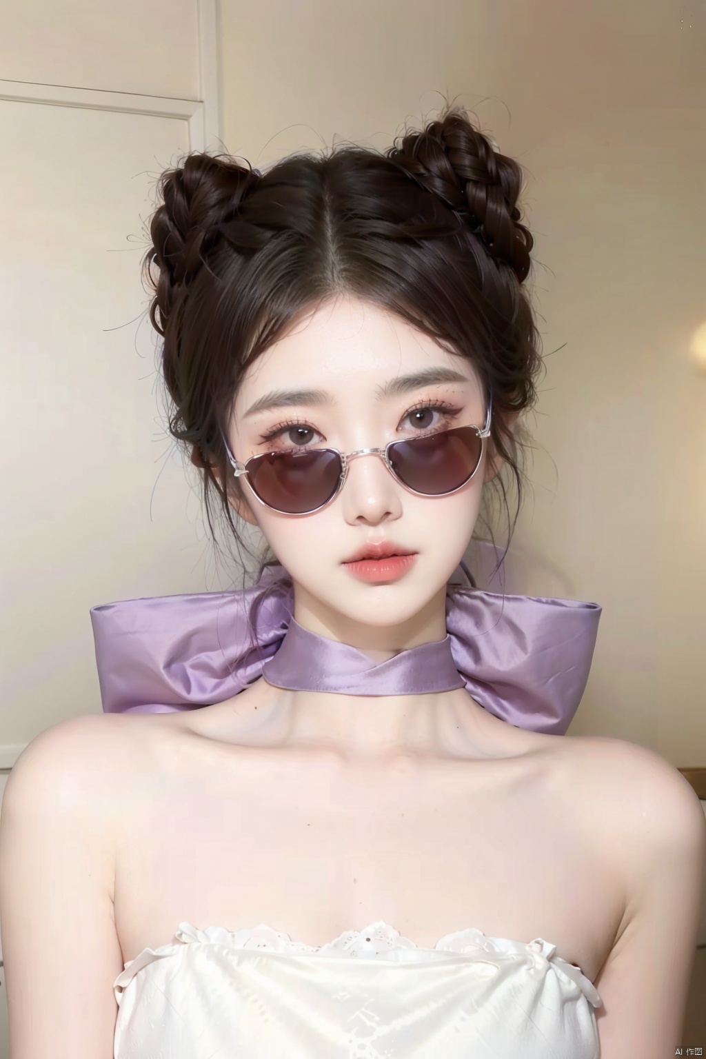  ((Masterpiece)), ((Best Quality)),Toodles Galore, purple collar, 1girl,sunglasses