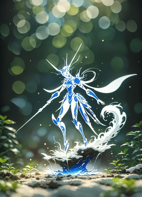 A blue-and-white porcelain mech with a smooth surface like fine china, intricate details and traditional Eastern art style, high-definition image of the most beautiful artwork in the world featuring blue-and-white porcelain mech with smooth surface, full shot body photo of the most beautiful artwork in the world featuring blue-and-white porcelain mech with smooth surfac, (masterpiece,best quality,ultra-detailed, absurdres),line-art