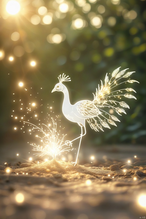  a beautiful white peacock spreading its feathers, its feathered sparkle like glitter, delicate, fine defined, high definition, extremely detailed, cinematic lighting, fantasy, HDR, intricate details, ornate, detailed illustration, octane renderr, amazing detail, shading , Lumen Reflections, Super-Resolution, color grading, retouch, enhanced, PBR, Blender, Unreal Engine