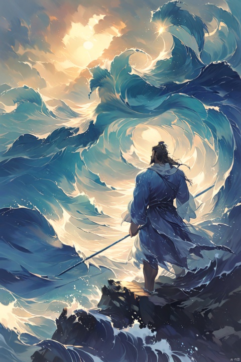 A mighty Poseidon,with a trident in his hand,tall,muscular and full of strength, his hair and beard fluttered **** the waves of the sea, he stood above the raging waves,surrounded by the tumbling waters and various sea creatures