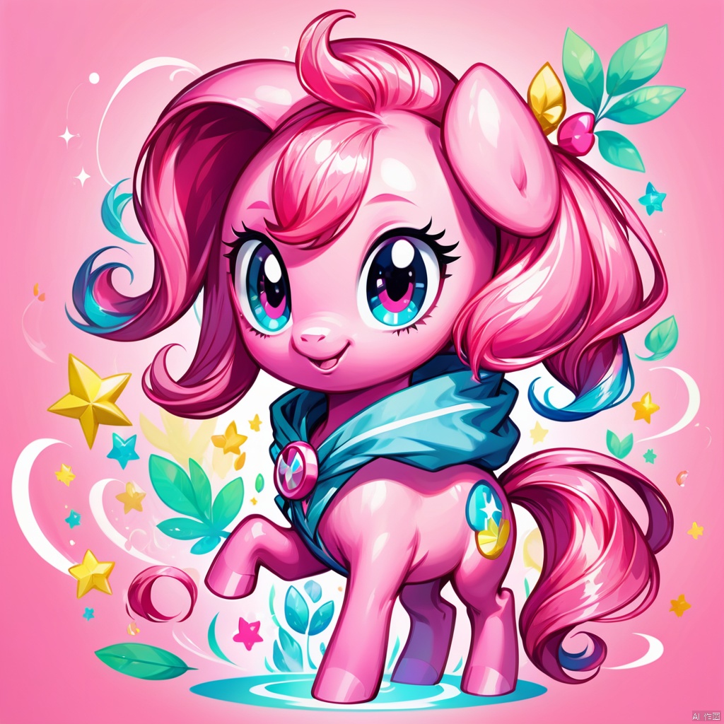 a close up of a cartoon pony | image created by 秋麒麟热茶 | Tensor.Art