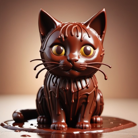  made out of wet Chocolate, cat 