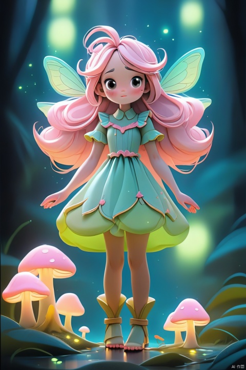 masterpiece, best quality, high quality,extremely detailed CG unity 8k wallpaper, An enchanting and dreamy scene of a fantasy forest, (with towering trees), (pink),glowing mushrooms, and hidden fairy glens, creating a sense of mystique and enchantment, BREAK, 1 cute girl, solo, chasing fireflies, full body, artstation, digital illustration, intricate, trending, pastel colors, oil paiting, award winning photography, Bokeh, Depth of Field, HDR, bloom, Chromatic Aberration ,Photorealistic,extremely detailed, trending on artstation, trending on CGsociety, Intricate, High Detail, dramatic, 1girl,backlight