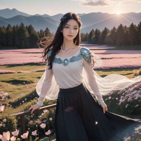 {Two wings）,UPPER BODY,cinematic photo official art,unity 8k wallpaper,ultra detailed,aesthetic,masterpiece,best quality,(Long gauze skirt:1.3),The hemline fluttersphotorealistic,entangle,mandala,tangle,entangle,1girl,,ecstasy of flower,dynamic angle,the most beautiful form of chaos,elegant,a brutalist designed,vivid colours,romanticism,atmospheric,135mm photograph,film,bokeh,professional,4k,highly detailed,skin detail realistic,ultra realistic,long hair,straight hair,eyes detail,blue eyes,light in eyes,sunset,((dieselpunk)),sunset,((dieselpunk)),closed mouth,medium breasts,realistic,simple background,(realistic:1.5),masterpiece,Extremely detailed CG unity 8k wallpaper,best quality,highres:1.2),(ultra_detailed, UHD:1.2),(pixiv:1.3),perfect illumination,distinct,unreal engine,sidelighting,perfect face,detailed face,beautiful eyes,pretty face,(bright skin:1.3),idol,ulzzang-6500-v1.1,soft smile,((ink)),(water color),bloom effect,detailed beautiful grassland with petal,flower,butterfly,necklace,smile,petal,(((surrounded by heavy floating petal flow))),blue ashes,((snowflakes)),floating,stars in the eyes,messy floating hair,colored inner hair,Starry sky adorns hair,(lots of big colorful Bubble),(pearl),(Galaxy),depth of field,(((gorgeous crystal armor))),((altocumulus)),(clear_sky),(Crystal wing:1.5),(snow mountain),((flowery flowers)),(flowery bubbles),cloud map plane,crystal,crystal poppies,Brilliant light,thick_coating,glass tint,(watercolor),dynamic angle,rainbow hair,detailed cute anime face,((loli)),flower,cry,water,corrugated,flowers tire,broken glass,(broken screen),atlantis,transparent glass,