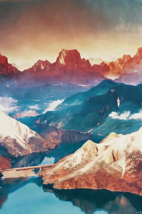  mengjingshanhai,Landscape painting, Mountain, Water., Film Photography