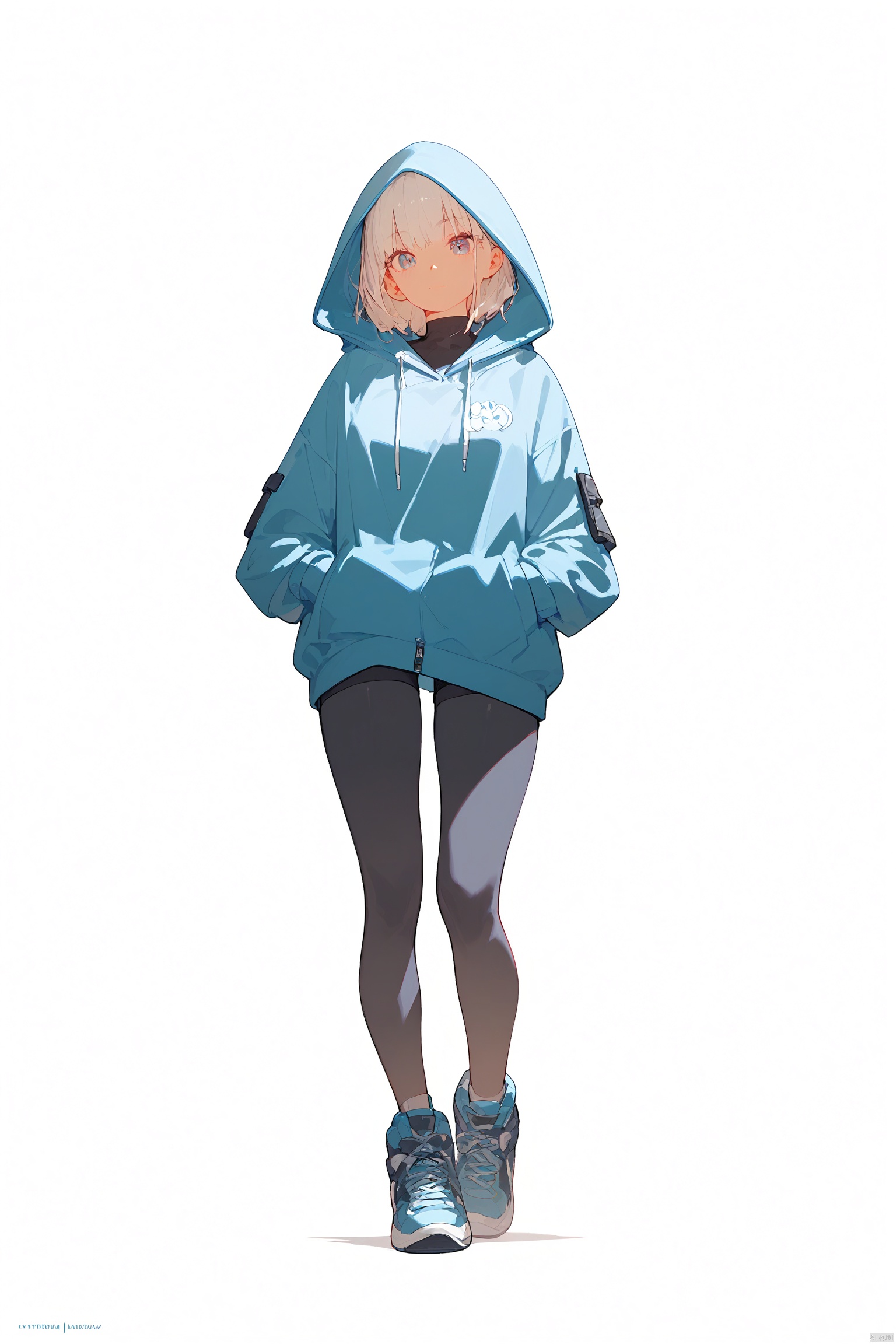 score_9, score_8_up, score_7_up,score_6_up, score_5_up, highly detailed,  high res, 1girl, looking at the viewer, full body, hoodie, simple background, white background,
