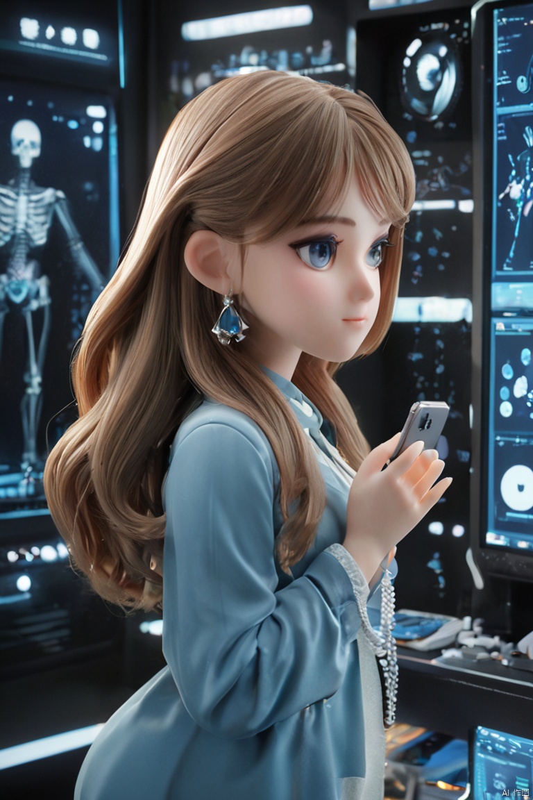  (((masterpiece, best quality))), ((good structure, Good composition, good atomy)), ((clear, original, beautiful)),,1girl,long hair,fantasy,xray girl,blue theme,Tech Lab,