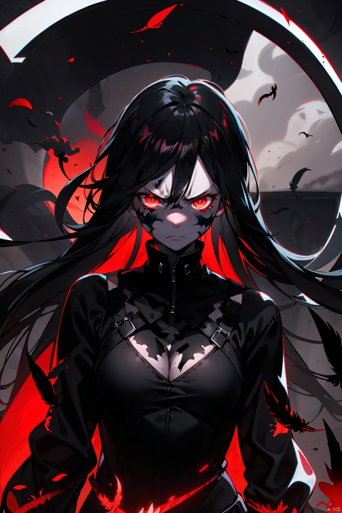  (black wind:1.4), 1girl,long_hair,facing viewer,standing,shushing,beautiful detailed eyes,exquisite dress, (annoyed face,:1.2),
(pitch-black scorched earth:1.3), (black sun:1.2), (crimson boiling magma:1.1),(falling black feathers:1.3),
8k,