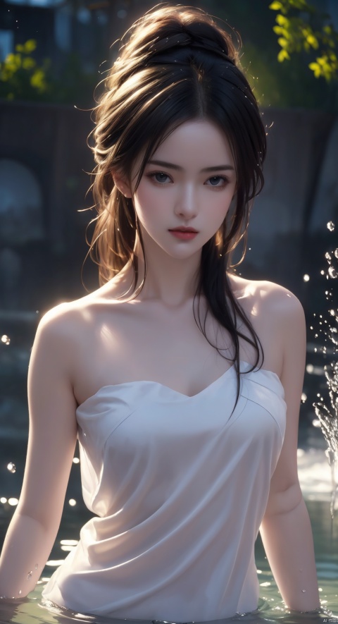  Epic CG masterpiece,stunningly beautiful,graphic tension,dynamic poses,stunning colors,3D rendering,surrealism,cinematic lighting effects,realism,00 renderer,super realistic,masterpiece,best quality,32k uhd,insane details,intricate details,hyperdetailed,hyper quality,high detail,ultra detailed,Masterpiece,
1girl,solo,glowing,Red shirt,simple background,,rain,it's soaking wet,(splash of water:1.4),(naked),wet_hair, 1 girl,