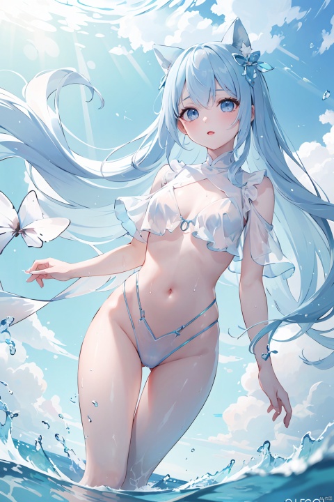  ((image of a girl fully sculpted from water)), ((water head to toe)), embodying fluidity and grace, ((girl made of water)), ((skin replaced as water)), ((fully transparent skin)), ((transparent skin)), ((translucent skin)), ((transparent face)), ((water as face)), closeup, realistic, detailed, ultra detailed realistic illustration, ultra high definition, 8k, unreal engine 5, ultra sharp focus, highly detailed, vibrant, cinematic production character rendering, very high quality model, hyper detailed photography, soft light
