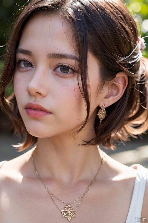  (RAW photo:1.2), (photorealistic:1.4),(intricate details:1.2),(masterpiece:1.3),(best quality:1.4), (ultra highres:1.2),1girl,jewelry, earrings, solo, pointy_ears, necklace,looking_at_viewer