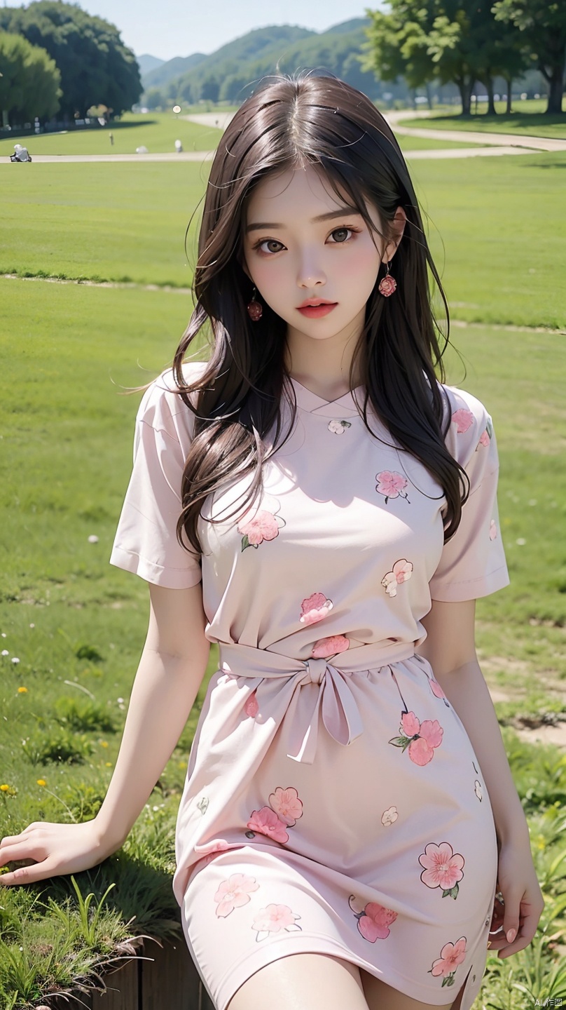 Cute girl in pink dress hotsell