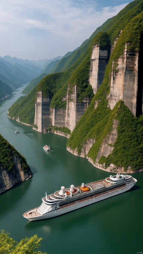 Yangtze River Three Gorges, cruise ship, maple leaf