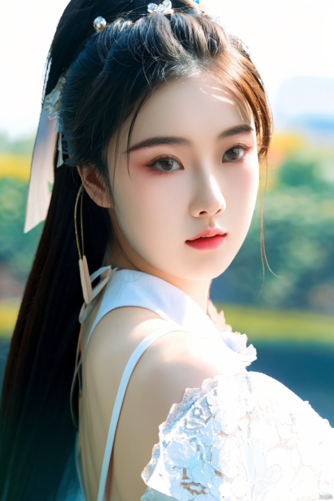  Girl, (best quality, masterpiece, ultra high resolution, 4K, HDR, photo) , (realistic:1.3) , depth of field, (curve:1.2) , delicate eyes, elegant posture, (a very delicate and beautiful) , (best quality) , (masterpiece) , outdoors, 1girl,moyou, (\fan hua\), xiqing, hszt, dyzgqzm, hy, xiaxue