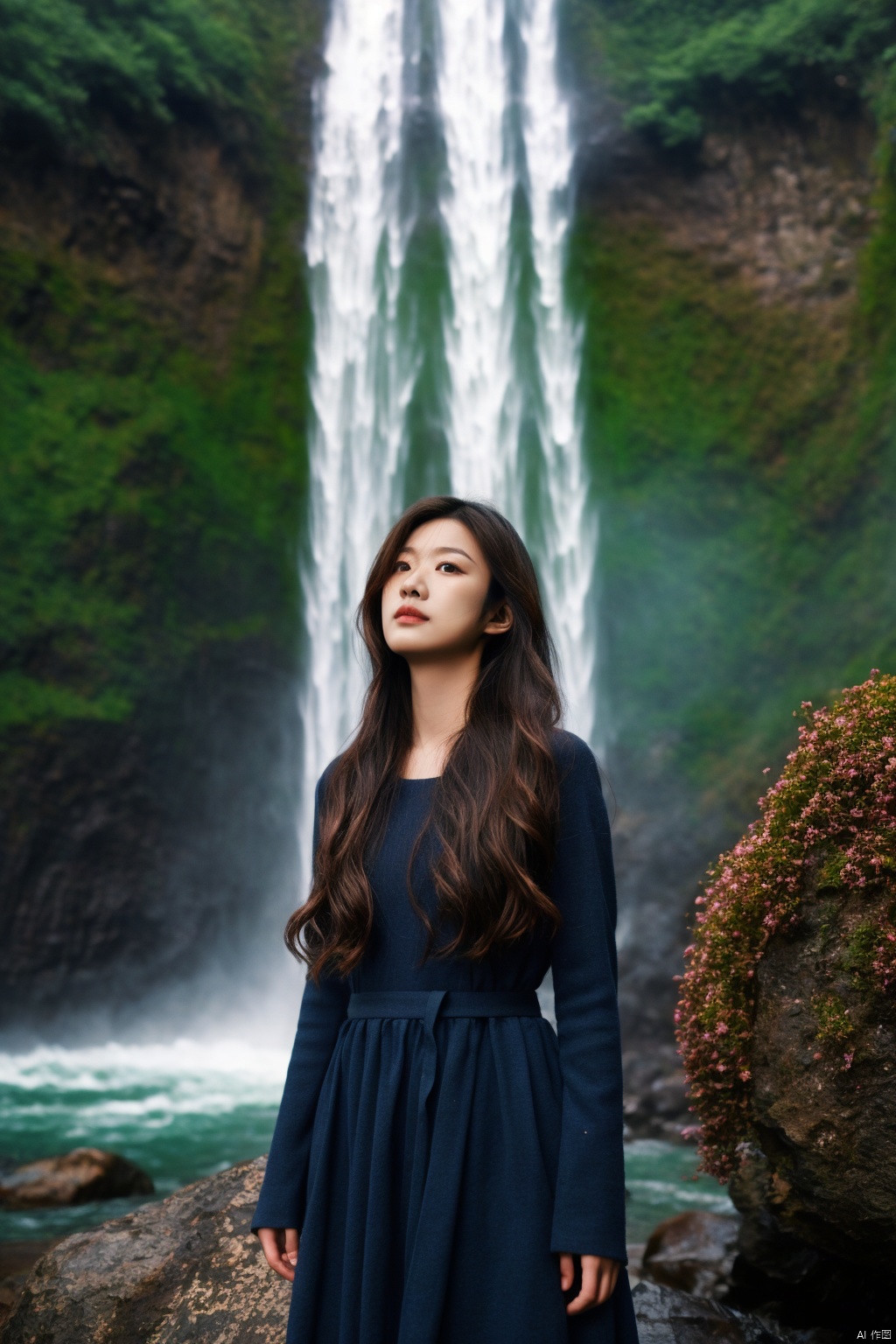  enchanting fantasy world, young Asian sorceress conjuring magical energy orbs, surrounded by mystical floating crystals and vibrant flora, a cascading waterfall in the background, a shimmering ethereal glow illuminating the scene, captured with a Sony A7III camera, 50mm lens, creating a sense of wonder and magic, composition focusing on the sorceress’s intricate gestures and spellcasting, in a style inspired by concept art for fantasy games, Asian girl, poakl ggll girl, ((poakl))