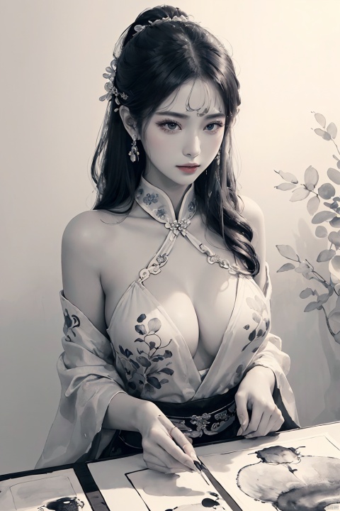  (an extremely delicate and beautiful),(((masterpiece))),((best quality)),1girl,((an extremely delicate and beautiful girl)),female focus on,((gorgeous hair_ornament)),{{beijing opera}},(Ink wash painting),((ink splashing)),((chinese painting)),(((illustration))),((color splashing)),beautiful detail,