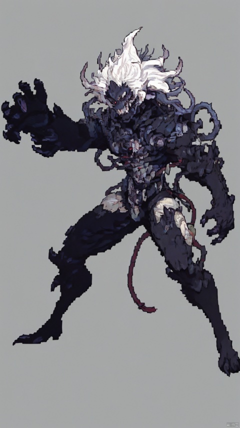  masterpiece,best quality, Death, dark fog, in the art of Kim Tae Hyung,ultra high res, extremely detailed, (dynamic pose:1), pixel creature, guai