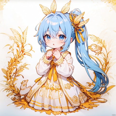  (8k, RAW photo, best quality, masterpiece:1.2),(yellow theme:1.6),loli, solo, long hair, looking at viewer, blush, bangs, blue eyes, simple background, shirt, hair ornament, long sleeves, white background, dress, bow, ribbon, hair between eyes, very long hair, blue hair, hair ribbon, white shirt, hair bow, frills, parted lips, sleeveless, puffy sleeves, :o, side ponytail, sleeves past wrists, hands up, sleeveless dress, blue dress, frilled dress, feathers, white ribbon, pleated dress, white feathers, wing hair ornament
jpe-hd,ll-hd, ty-hd, pf-hd