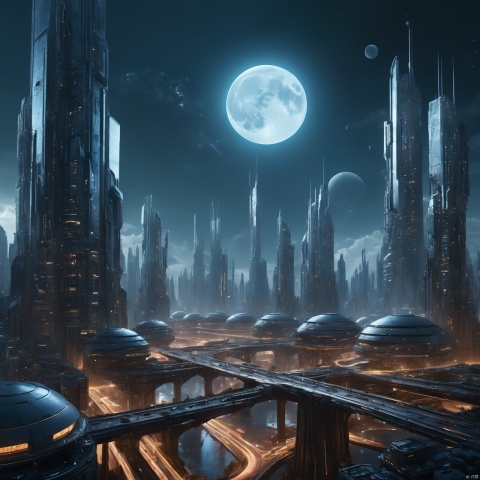 (Top quality, 8k, masterpiece: 1.3),futuristic city with a giant blue moon in the middle of it, metaverse concept art, concept art 8k resolution, concept art 8 k resolution, 8 k concept art, 8k concept art, 8 k high detail concept art, in fantasy sci - fi city, concept art stunning atmosphere, concept art 8 k, concept art 2022