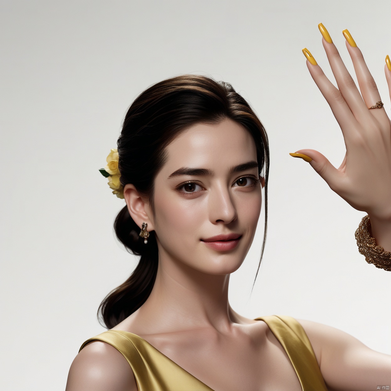  High quality full HD picture,1girl,(((Realistic skin texture))),(((Five Fingers))),
(18 years old:1.2), Fashionable dress,
yellow race,Asian,
Chinese people,HD quality, rich details, realistic photos, realistic style, clear facial features, complete facial features, complete fingers, straight nose, bright eyes, slim, slender,willowy
 MAJICMIX STYLE,((poakl)), g007,moyou, hand101, Anne Hathaway, Jennifer Connelly, Dasha Taran, liu yifei