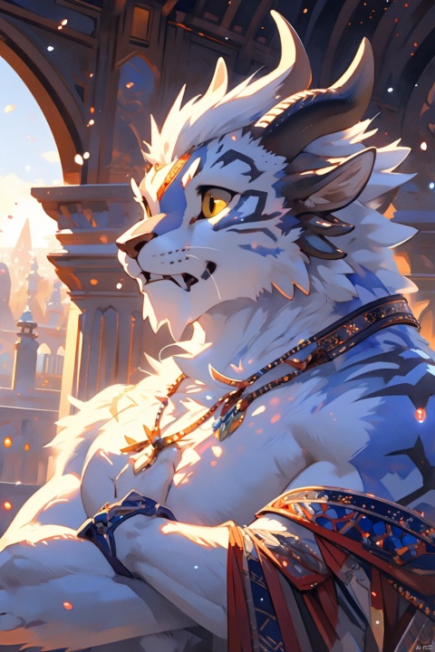  (best quality),(masterpiece),(ultra detailed),Masterpieces,official art, ,digital painting \(artwork\),anime,(kemono:1.4),by (by Pino Daeni, (by ruaidri), yupa, kiyosan), sharp focus,light particles,detailed background,perfect lighting,depth of field, furry,male,(charr:1.2),(white teeth),Delicate face,Delicate eyes,bright pupils,yellow eyes,animal hands,animal eyes,Delicate fur,furrly,naked,Muscular
, (\shen ming shao nv\)