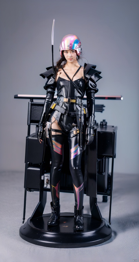  (Masterpiece, best picture quality, Master works), epic composition, girl | mechanical body, (fringe,pink | dovetail), (felhunter | special equipment, metal feeling, gear components, felhunter | helmet, PVC, things), holographic projection, holographic tubes, futuristic cities, futuristic, high-tech, 1girl,