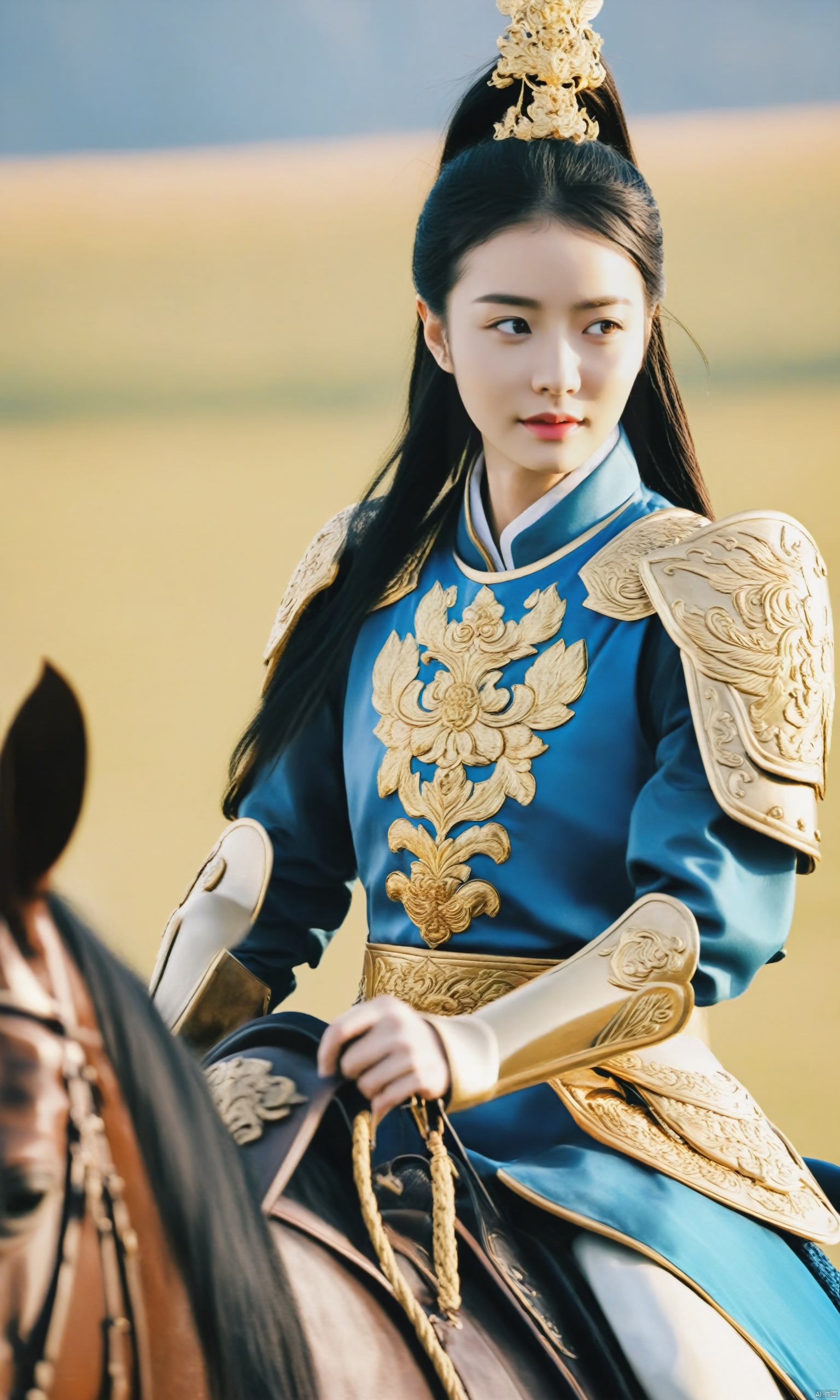  Tang Shuanglong biography, female generals, Tang armor, heavy armor, horseback riding, troops at the city,Jin Yong TV series