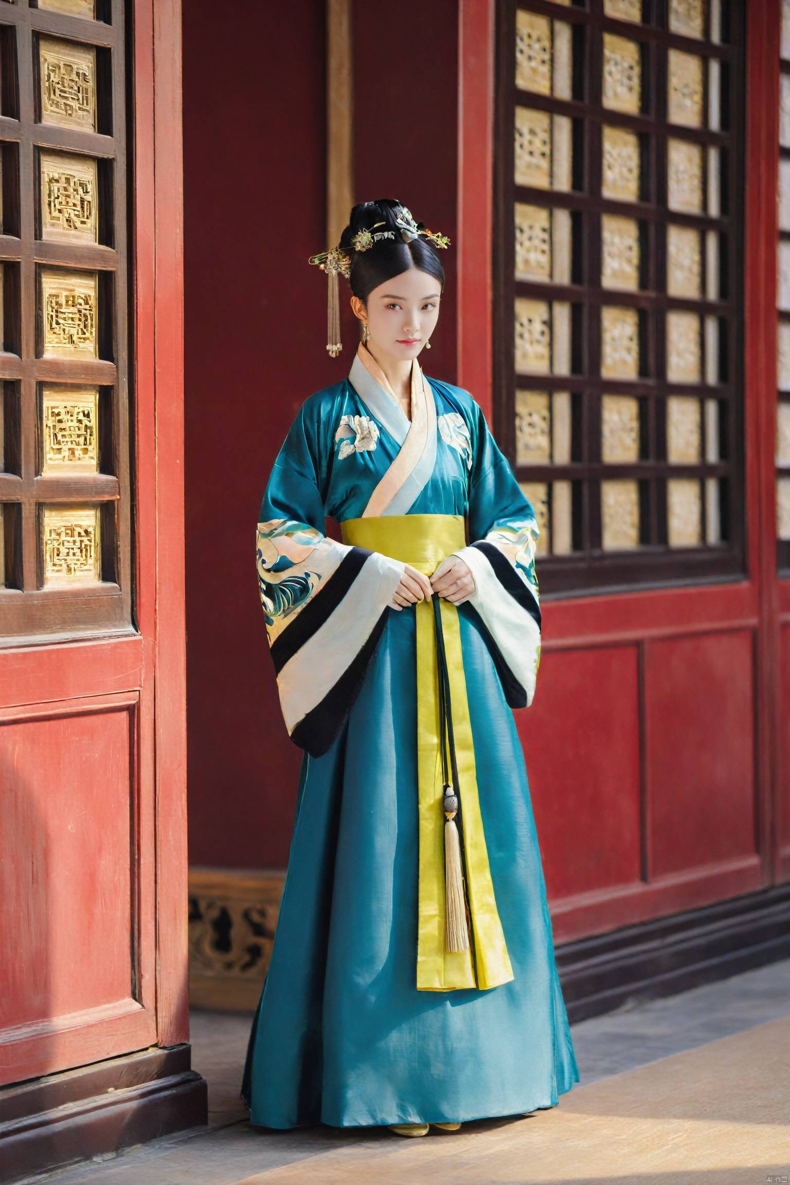 Kangxi Dynasty, Ge Ge, Qing Dynasty clothing, Bauhinia City, palace lock mind,Studio style