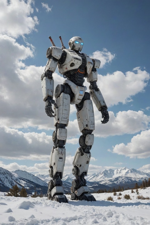  score_9, score_8_up, score_7_up, score_6_up, score_5_up, score_4_up,
solo, standing, outdoors, sky, cloud, from behind, robot, scenery, snow, 1other, science fiction, mountain, spacecraft