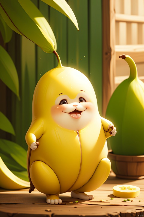  Banana Man, cute, yellow