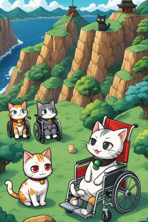 score_9, score_8_up,score_7_up,score_6_up, source_anime, =w=, :3, = =, eyes closed,ChiYamada, cat, black eyes, no humans, outdoors, windy, cliff, wheelchair, sitting
    