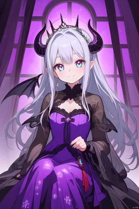  (masterpiece, top quality, best quality, official art, beautiful and aesthetic:1.2),
(diamond demon queen_girl,), light smile,
diamond demon queen dress, intricate dress, highest detailed, zoom_out, perfect eyes, random hairstyle, loli,
diamond demon queen pupil.