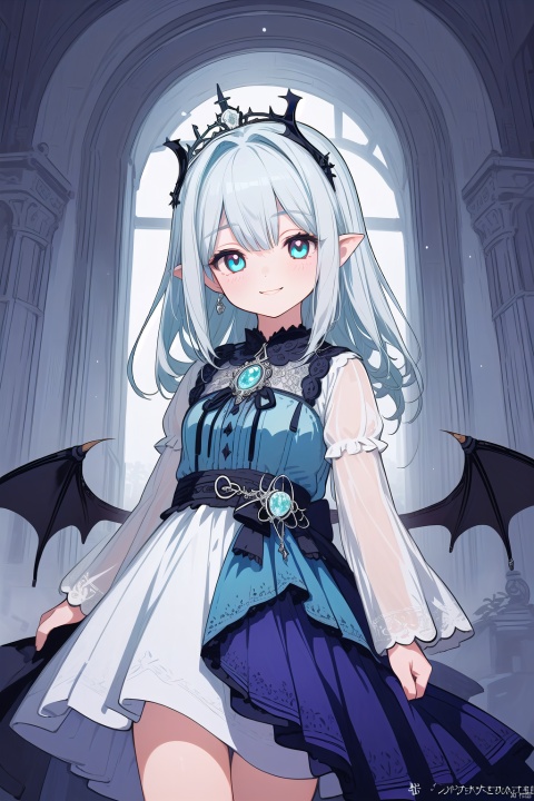  (masterpiece, top quality, best quality, official art, beautiful and aesthetic:1.2),
(diamond demon queen_girl,), light smile,
diamond demon queen dress, intricate dress, highest detailed, zoom_out, perfect eyes, random hairstyle, loli,
diamond demon queen pupil.